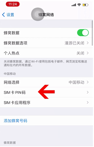 六弓乡苹果14维修网分享如何给iPhone14的SIM卡设置密码 