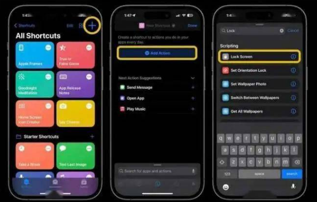 六弓乡苹果14锁屏维修店分享iPhone14升级iOS16.4后如何创建锁屏快捷方式 