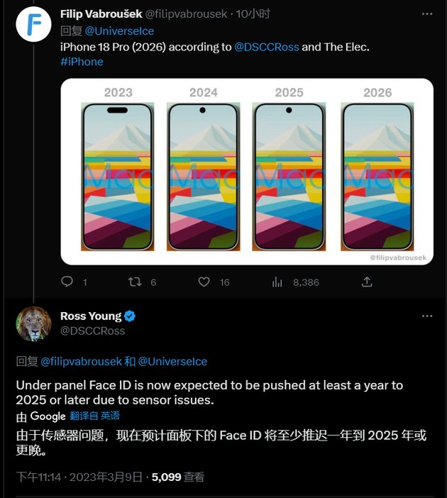 六弓乡苹果手机维修分享:屏下Face ID有什么优势？iPhone何时会有屏下Face ID？ 