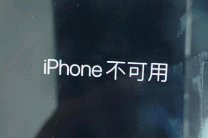 六弓乡苹果服务网点分享锁屏界面显示“iPhone 不可用”如何解决 