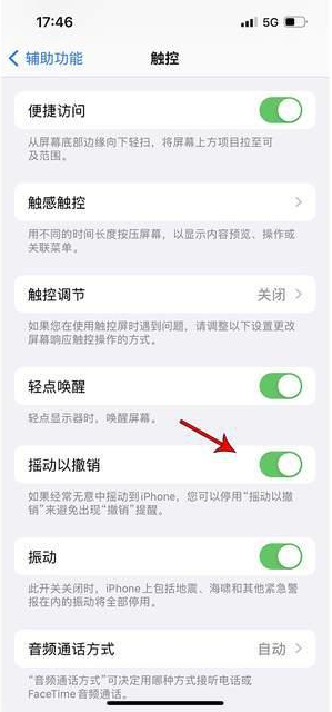 六弓乡苹果手机维修分享iPhone手机如何设置摇一摇删除文字 